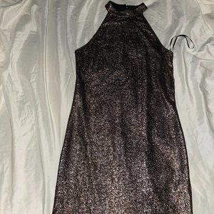 Black and gold glitter dress